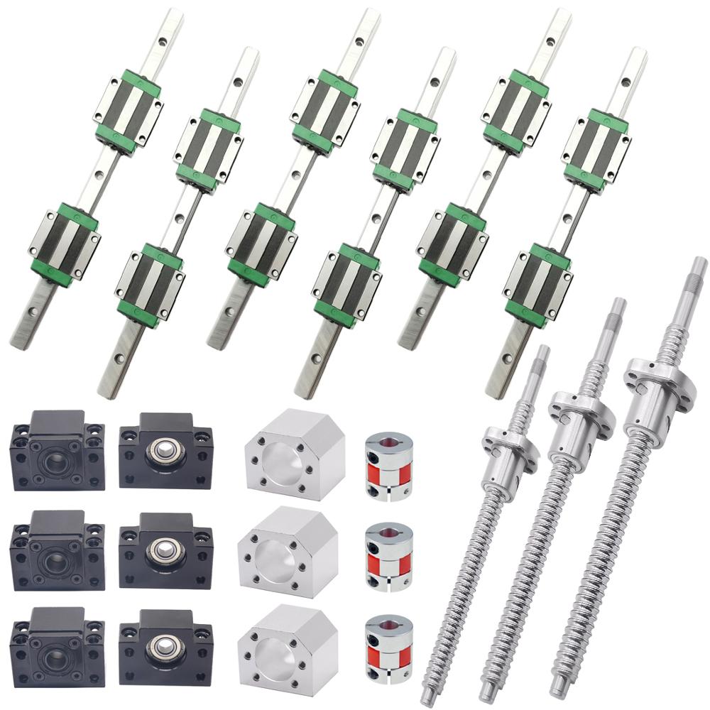 Hgr20 Linear Guide Rail Ballscrew Set - スクエアリニアガイドセット HGR20-400/700/1000mm 3個 ボールねじ SFU1605 -
